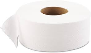 BATH TISSUE / JUMBO ROLL / 1-PLY / 2000 FEET (12/CS)