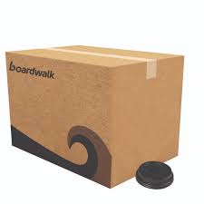HOT CUP LID / BLACK / FITS 10-20 OZ BOARDWALK HOT CUP