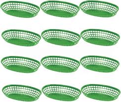 FAST FOOD BASKETS (OVAL BASKET, GREEN 10 1/2'