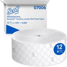 SCOTT ESSENTIAL JUMBO ROLL CORELESS TOILET PAPER