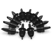 BLACK PLASTIC POUR SPOUTS (DOZEN)