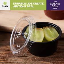 PET PLASTIC LID FOR 3.25 - 5.5  OZ PLASTIC PORTION CUP (25/10