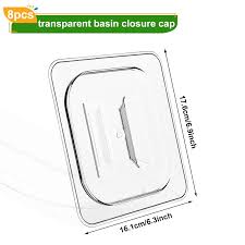 1/6 SIZE CLEAN POLYCARBONATE FOOD PAN LID WITH HANDLE (EACH