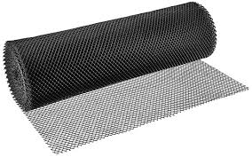 BLACK PLASTIC MESH BAR MAT / SHELF LINER / 2' X 40' (ROLL)