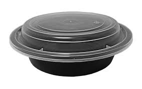 32 OZ ROUND MICROWAVEABLE CONTAINER WITH LID / 150 PER C