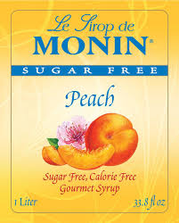 PEACH SUGAR FREE / MONIN / 1 LITER / (4/CS)