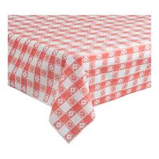 PLASTIC TABLE COVER / RED-WHITE / 40" X 300' (EACH)
