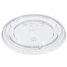 PET FLAT STRAW SLOT LID / FITS 12-24 OZ PET CUPS (10/100)