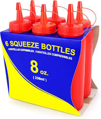SQUEEZE BOTTLE (RED 8 OZ)