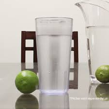 20 OZ CLEAR STACKABLE PEBBLED TUMBLERS -12PK
