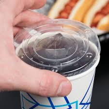 CHOICE 12-22 OZ. TRANSLUCENT COLD CUP FLAT LID WITH STRAW