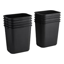 28 QT. / 7 GALLON BLACK RECTANGULAR WASTEBASKET