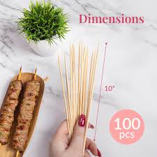 4" ECO-FRIENDLY WOOD SKEWER (100/PK)