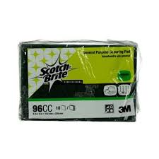 3M SCOTCH BRITE / 9" X 6" / GREEN SCOURING PAD (10/PACK)