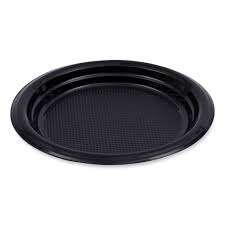 6 INCH PLASTIC PLATE / BLACK (1,000/CS)