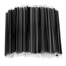 BLACK FAT STRAWS / 6" (25/300/7,500) [EACH]