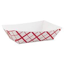 3 LB APER FOOD BASKETS, RED/WHITE (500/CS)