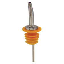 CLEAR PLASTIC POURER WITH EXTRA LARGE POLY-KORK TO FIT