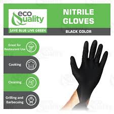 ECO NITRILE GLOVES / BLACK / XLARGE / 100 PER BOX [EACH]