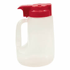 TABLECRAFT PP32R OPTION 32 OZ. DISPENSER JAR WITH RED TOP