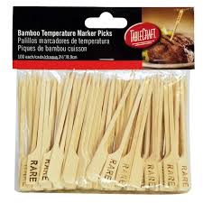 RARE / BAMBOO MEAT MARKER / 3.5 INCH / 100 PER PACK