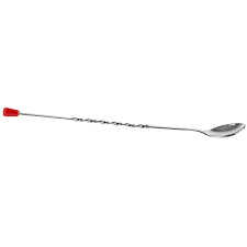 BAR SPOON RED KNOB 11 INCH