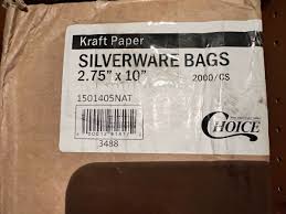 PAPER SILVERWARE BAGS / KRAFT / 10" (2,000/CS)