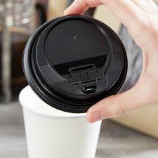 PAPER HOT CUP LID / BLACK / 8-24 OZ (1,000/CS)