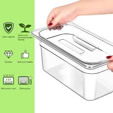 1/3 SIZE CLEAR POLYCARB FOOD PAN LID WITH HANDLE [EACH]