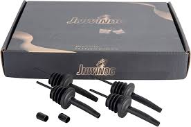 LIQUOR POURER - FLOP TOP - BLACK (DOZEN PACK)