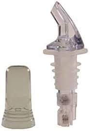 (12)PLASTIC POURER WITH DUST CAP -BLUE