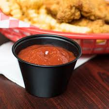 DART 4 OZ BLACK PORTION CUP (1 0/250/2,500)