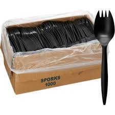 SOLO CUP CULTERY FORK HVY WT BLACK 1M CS