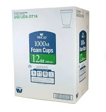 12J16 / FOAM DRINK CUPS, 12OZ,  WHITE (40/25/1,000)