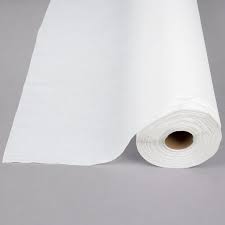 PAPER ROLL TABLE COVER / WHITE EMBOSSED / 40" X 300' (ROLL)