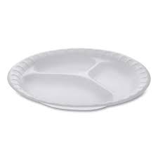 FOAM PLATE / 9" / WHITE / LAMINATED (500/CS)