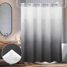 SHOWER CURTAIN / MYSTERY / HOOK-FREE POLESTER / 71 X 74