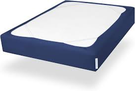TAILORED BOX SPRING COVER / NAVY BLUE / FULL XL / 54 X 80