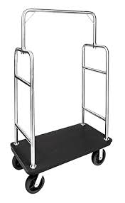 CSL 2005BK-60 SILVER FINISH ECONOMY BELLMAN'S CART WITH