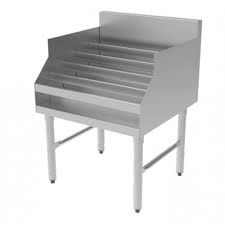 36" FIVE TIER STAINLESS  STEEL LIQUOR DISPLAY RACK (EA)