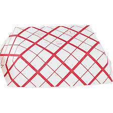 3 LB APER FOOD BASKETS, RED/WHITE (500/CS)