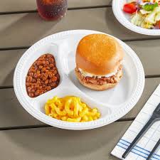 10 INCH PLASTIC PLATE / WHITE / 500 PER CASE (CASE)