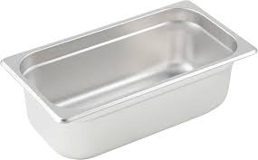 1/3 SIZE / 4" DEEP / 24 GAUGE / ANTI JAM STAINLESS STEEL