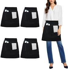 BLACK 4 POCKET WAIST APRON