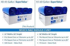 37 X 44 / 45 GALLON / HIGH DENSITY / BLUE RECYCLING BAGS