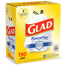 GLAD FORCEFLEX / 13 GAL DRAWSTRING / 100 PER CASE