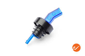 PLASTIC POURER WITH SANITARY SCREEN BLUE