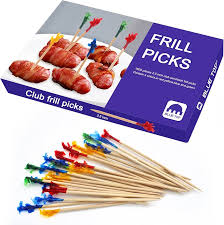 FRILL / REGULAR CELLOPHANE-FRI LL WOOD PICKS, 2 1/2", ASSORTE