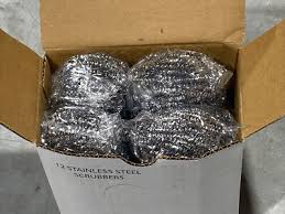 ACS STAINLESS STEEL SCRUBBER - 12 PACK  (PACK)
