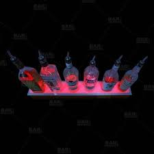 LIQUOR SHELF / 3 TIER / WILD CHERRY / MULTI COLOR LED'S /